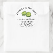 Ehepaare, die zusammen Personalisiert sind Runder Aufkleber (Tasche)