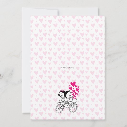 Ehepaare Dusche der Liebe Einladung (Rückseite)