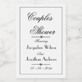 Ehepaare Dusche Elegante Skriptnamen Niedlich Mini Weinetikett (Einzelnes Label)