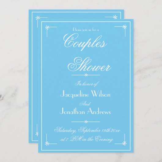 Ehepaare Dusche Frühling Sommername Datum UAWG Einladung (Vorne/Hinten)