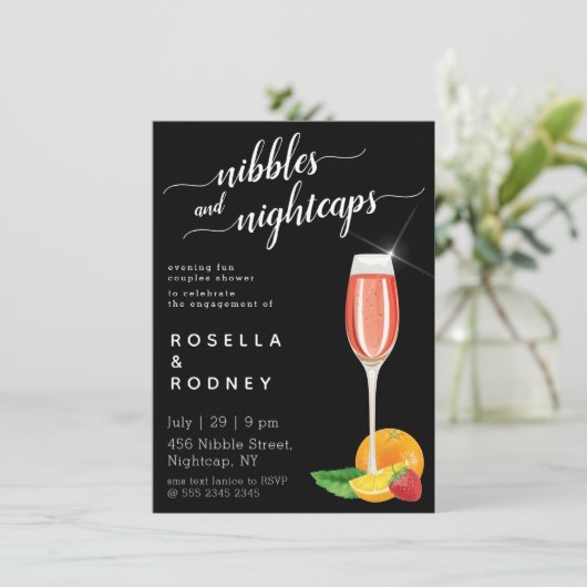 Ehepaare Dusche Nibbles Nachtleben Einladung zum B (Stehend Vorderseite)