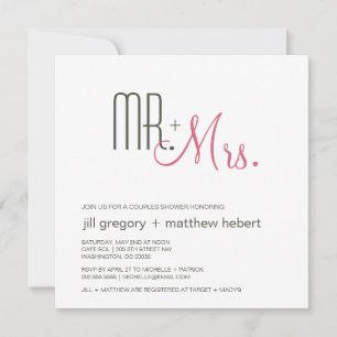 Ehepaare Dusche Retro Mitte des Jahrhunderts Moder Einladung