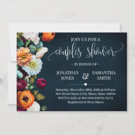 Ehepaare Dusche Wine Navy Burgundy Bridal Wedding Einladung