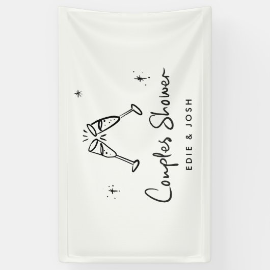 Ehepaare duschen moderne, elegante und handschrift banner (Vertikal)