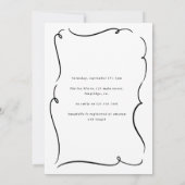 Ehepaare duschen moderne, elegante und handschrift einladung (Rückseite)
