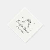 Ehepaare duschen moderne, elegante und handschrift serviette (Ecke)