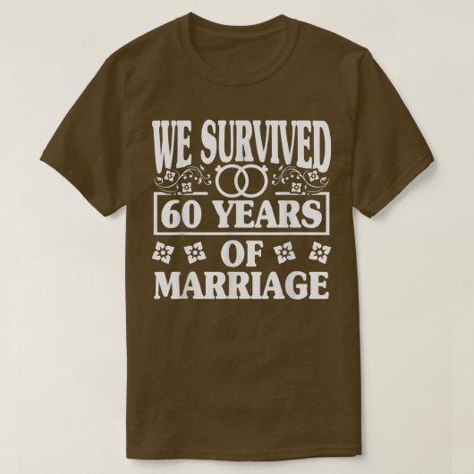 Ehepaare Ehefrau, 60. Hochzeitstag T-Shirt (Design vorne)