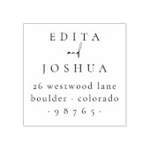 Ehepaare Elegante Calligrafy Wedding Rücksendeadre Gummistempel (Prägung)