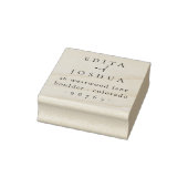 Ehepaare Elegante Calligrafy Wedding Rücksendeadre Gummistempel (Stempel)