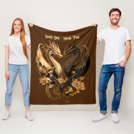 Ehepaare Gold Dragons tragen Namen 50"x60" Fleecedecke