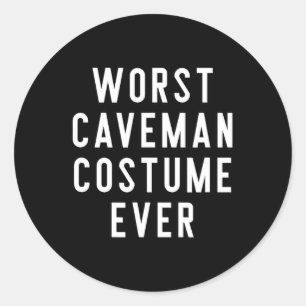 Ehepaare Halloween Kostüme Shirts Worst Caveman Co Runder Aufkleber