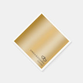 Ehepaare heißen Herz Golden 50. Jubiläum Party Serviette (Ecke)