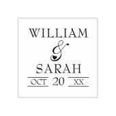 Ehepaare heißen Newlyweds Simple Elegant Typografy Gummistempel (Prägung)