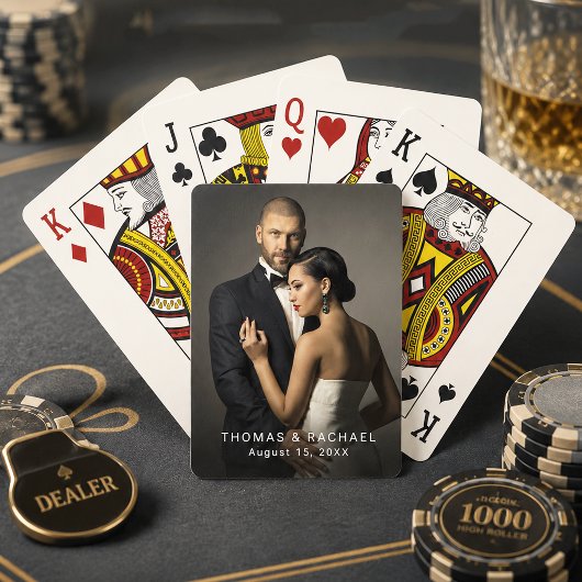Ehepaare Hochzeit oder Verlobung Foto Spielkarten