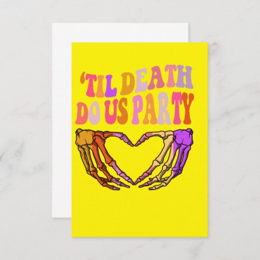 Ehepaare Hochzeit "Til Death Do Us Bachelorette (Vorne/Hinten)