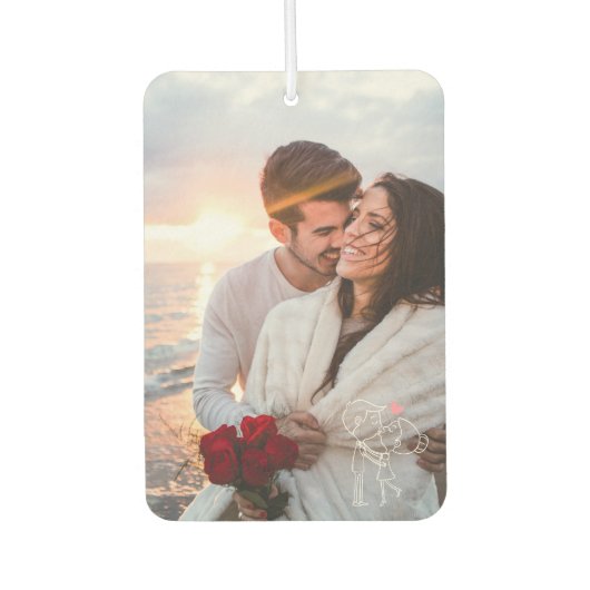 Ehepaare Hochzeit Verlobung Foto Car Air Freshener Autolufterfrischer (Vorderseite)