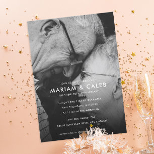 Ehepaare Hochzeitstag Feier Foto Einladung