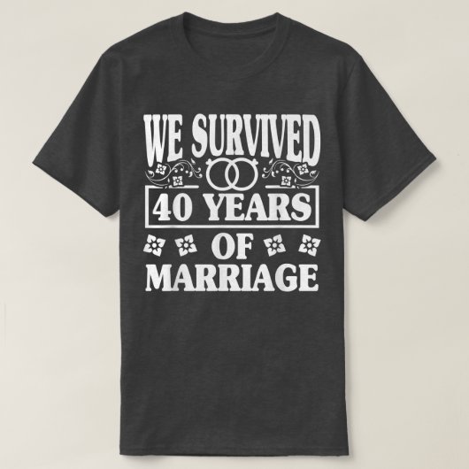 Ehepaare Husband Ehefrau 40. Hochzeitstag T-Shirt (Design vorne)
