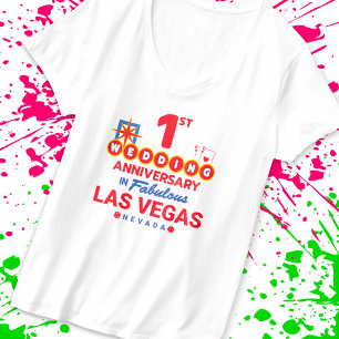 Ehepaare Las Vegas Trip zum 1. Geburtstag T-Shirt
