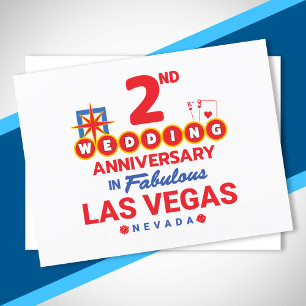 Ehepaare Las Vegas Trip zum 2. Geburtstag Postkarte