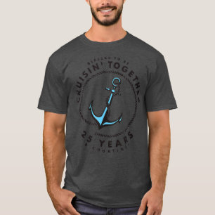 Ehepaare Matching 25-jähriges Cruise Boat Anc T-Shirt
