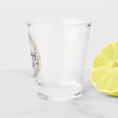 Ehepaare mit geometrischen Gold-Ring-Logos für Hoc Schnapsglas (Rechts)