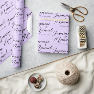 Ehepaare mit Geschenkartikeln für Violett-Wrapping Geschenkpapier