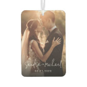 Ehepaare mit Hochzeitsstimmung Foto Autolufterfrischer (Rückseite)