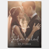 Ehepaare mit Hochzeitsstimmung Foto Magnet (Vorderseite)