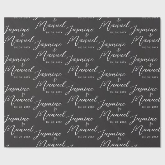 Ehepaare mit Namen als Geschenkpapier (Flach)