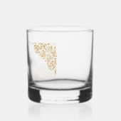 Ehepaare mit Namen Datum handgezogene Gold-Rose Ho Whiskyglas (Links)