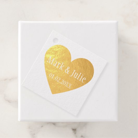 Ehepaare mit Namen und Datum im Herzen Kunst Brief Geschenkanhänger (Mit Box)