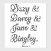 Ehepaare mit Stolz und Vorurteilen I Aufkleber (Blatt)