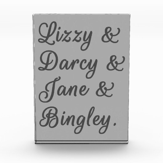 Ehepaare mit Stolz und Vorurteilen I Fotoblock (Vorderseite)