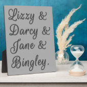 Ehepaare mit Stolz und Vorurteilen I Fotoplatte (Seite)