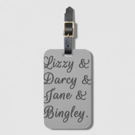 Ehepaare mit Stolz und Vorurteilen I Gepäckanhänger