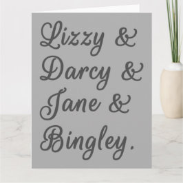 Ehepaare mit Stolz und Vorurteilen I Karte