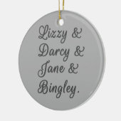 Ehepaare mit Stolz und Vorurteilen I Keramik Ornament (Links)