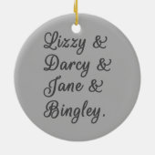 Ehepaare mit Stolz und Vorurteilen I Keramik Ornament (Hinten)