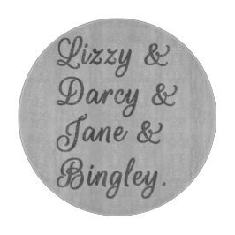 Ehepaare mit Stolz und Vorurteilen I Schneidebrett