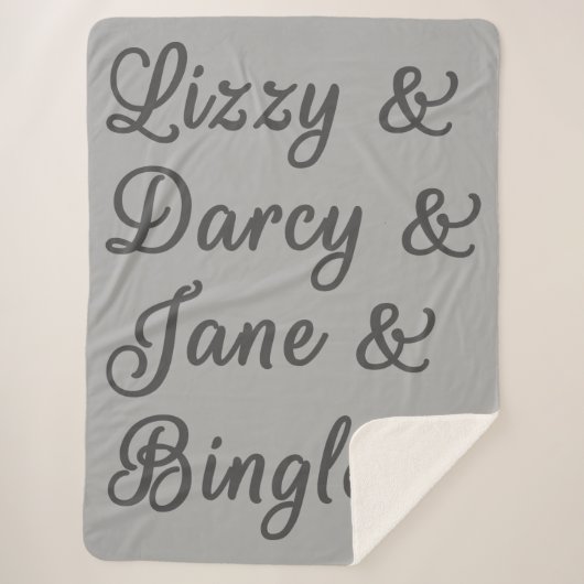 Ehepaare mit Stolz und Vorurteilen I Sherpadecke (Vorderseite)