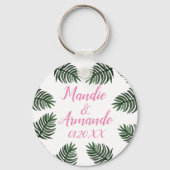 Ehepaare mit tropischer Vegetation Schlüsselanhänger (Vorderseite)
