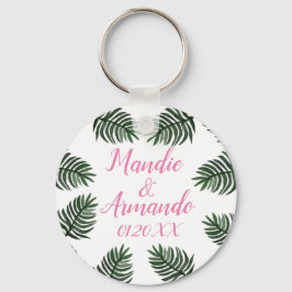 Ehepaare mit tropischer Vegetation Schlüsselanhänger