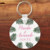 Ehepaare mit tropischer Vegetation Schlüsselanhänger (Vorderseite)