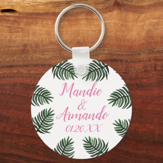 Ehepaare mit tropischer Vegetation Schlüsselanhänger (Vorderseite)