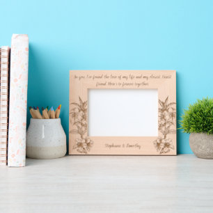 Ehepaare mit Zitat Geätzte Rahmen