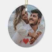 Ehepaare Name des ersten Fotos Keramik Ornament (Links)