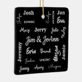 Ehepaare Name mit Kindern und Enkelkinder Keramikornament (Rechts)
