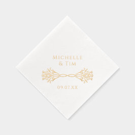 Ehepaare Namen Einzigartig Moderne Elegante Hochze Servietten Mit Folie