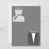 Ehepaare Polterabend Braut & Groom Einladung (Rückseite)